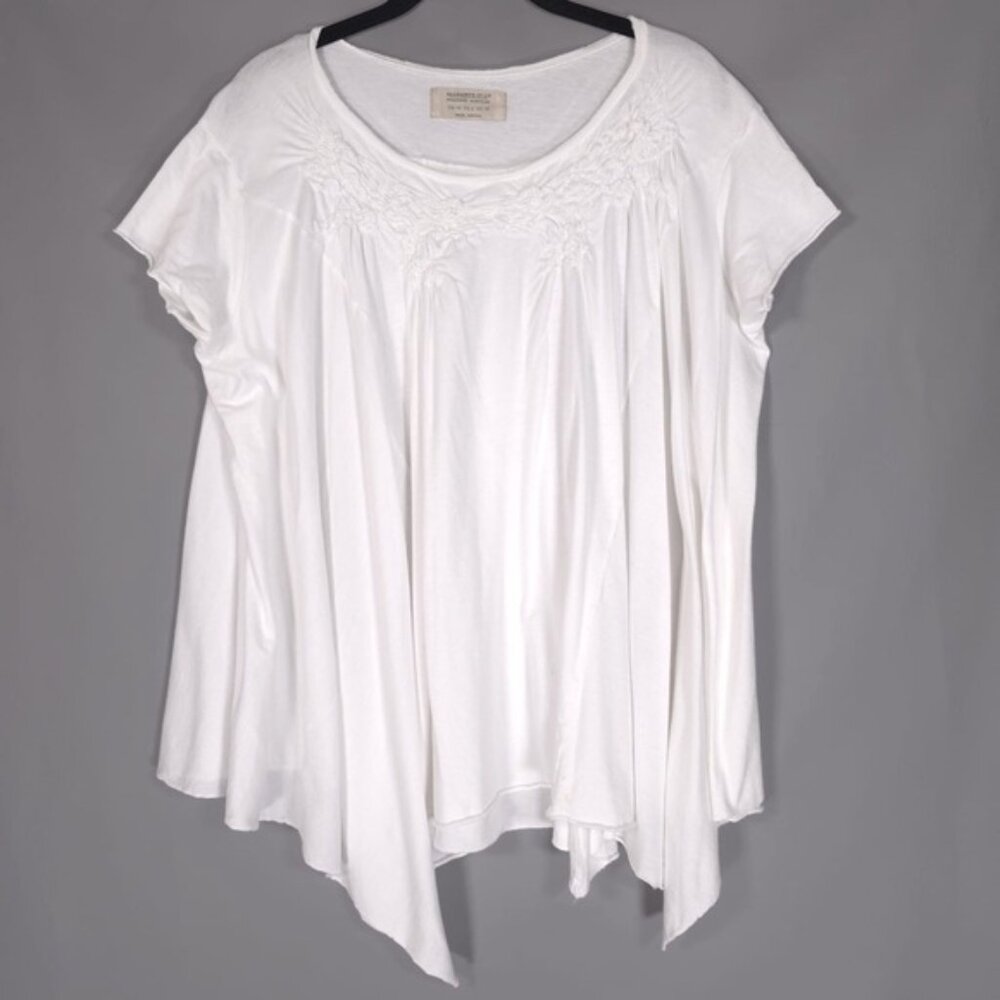 ALLSAINTS SPITALFIELDS TRELLIS TOP White Asymmetrical PORTUGAL🇵🇹MADE‎ Size 6